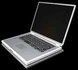 『PowerBookG4』に装着した『ICE SINK for Apple PowerBook G4』