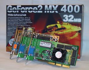 『Geforce2 MX400 32MB AGP』のパッケージ