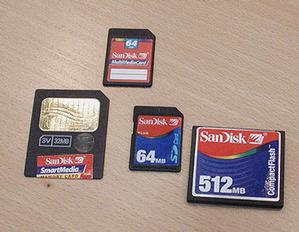 サンディスクが発売している各種メモリーカードプラットフォーム