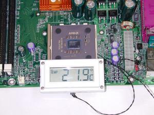 センサーと温度計の接続