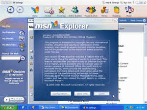 「MSN Explorer 6.1」の「About」ダイアログ