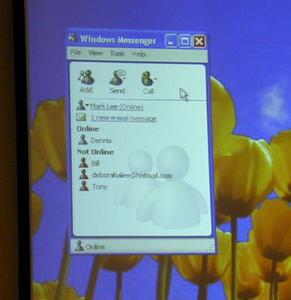 『Windows Messenger』のコンソール画面