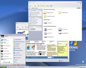 シルバーのカラーリングのWindows XP