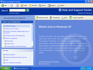 What's new in Windows XP