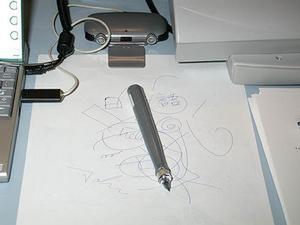 カシオ計算機ブースにあった、ペン入力デバイス