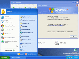 Windows XPのデスクトップ