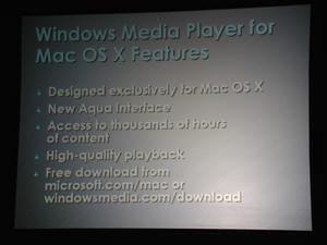 Mac OS X版Windows Media Playerの特徴