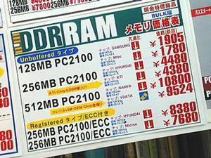 DDR SDRAM価格表