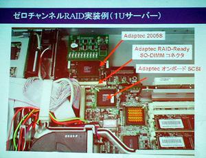 ゼロチャネルRAIDカード(SCSI RAID 2005S)対応のマザーボードの例