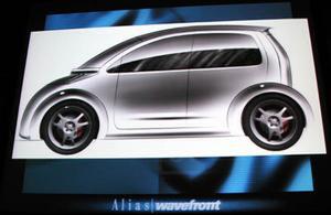 エイリアス・ウェーブフロントはMayaを自動車デザインに使うという試みを紹介。まずは2Dで自動車のデザインを決める