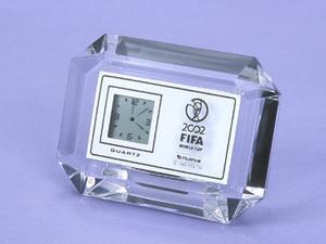 2002FIFA WORLD CUPロゴ入り液晶クロック