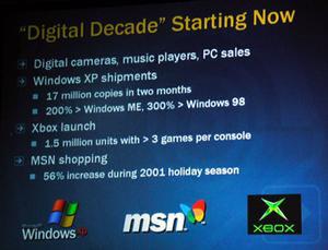 Windows XPの2ヵ月の出荷本数はWindows Meの2倍、Windows 98の3倍だという