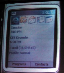 これは無線LANではないが、マイクロソフトが開発中のスマートフォン用OS“Stinger”の画面