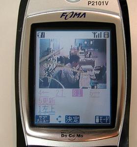携帯電話でKX-HCM130/170にアクセスしたところ