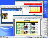 『HancomLinux Deluxe 2.0 Arabic Edition』の画面。