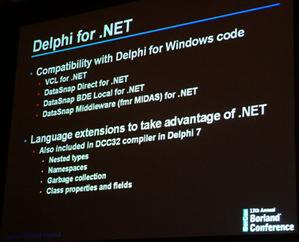こちらはDelphi for .NETの概要