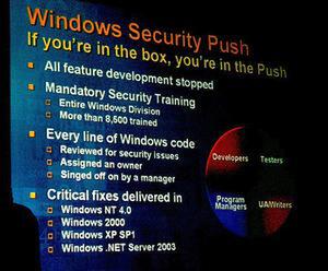 マイクロソフトでは“Windows Security Push”と呼ぶ運動を展開中。これによりWindowsの信頼性を向上させる