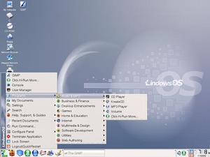 『LindowsOS 3.0』のデスクトップ