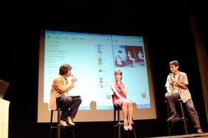 トークショーには監督の高坂希太郎氏と女優の長澤奈央さんが登場