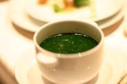 日本ギガバイトのパーティで出されたほうれん草のスープ