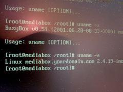 専用Linux OS「BusyBox(カーネル2.4.19)」が同梱