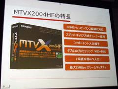 MTVX2004HFの特徴を示すパネル