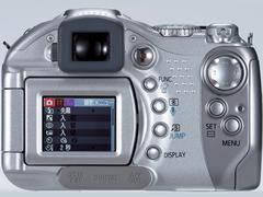 PowerShot S1 ISは丸みを帯びた独特のデザインを持つ。背面には動画撮影専用ボタンを装備