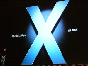 基調講演はMac OS Xの次バージョン“Tiger”で始まった。2005年前半の出荷を予定している