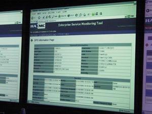 ECC開設に当たって新たに開発したという“Enterprise Service Monitoring Tool”の画面
