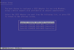 シリアルATAのモードが「Standard IDE」ならば特にドライバなしでも普通にWindows XPをインストールできる