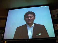 楽天(株)代表取締役会長兼社長の三木谷浩史氏からは、5周年を祝うビデオレターが届いた