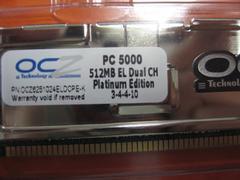 「OCZ EL DDR PC-5000 Platinum」アップ