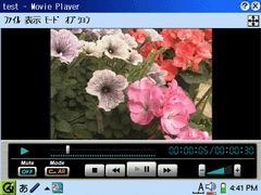MPEG-1/-4の映像を再生できるMovie Player