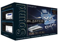『Sound Blaster X-Fi Elite Pro』のパッケージイメージ。A4サイズの外付けユニット“X-Fi I/Oコンソール”を含むため、箱も大きい