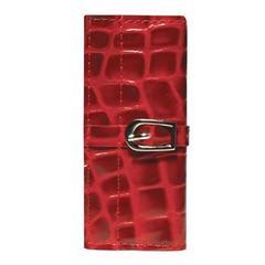 Croco Embossed Print Red with Belt Buckle