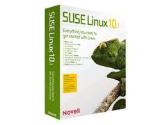 『SUSE Linux 10.1 日本語版』のパッケージ。6枚組のCD-ROMとDVD-ROM 1枚などが含まれる