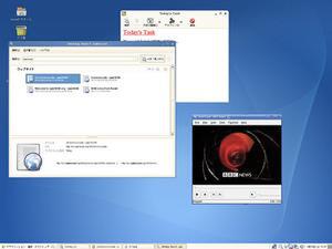 SUSE Linux 10.1のデスクトップ画面の見本