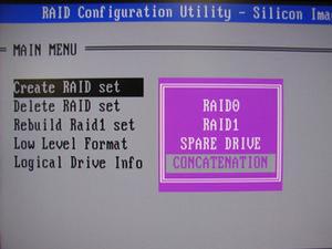 RAID BIOSのブートドライブ設定