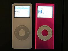 iPod nanoの従来機との比較(表面)