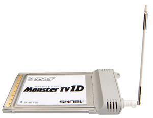 ロッドアンテナを装備した『MonsterTV 1D』。インターフェースはCardBus