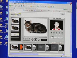 サービスプロバイダー向けのWebベースオーサリングツール『FrameFree Advanced SmartMorph』のデモ画面。FrameFreeを使った動画制作サービスを提供するための製品。開発キットも提供され、インターフェースは自由に変更できる