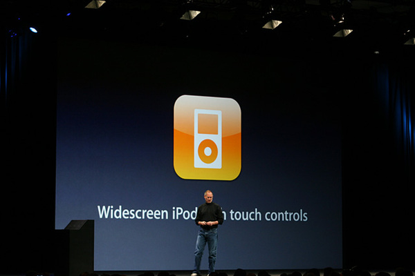 Widescreen iPod with touch controls