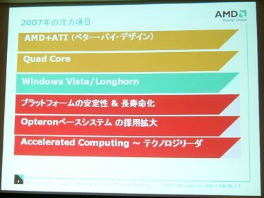 AMDが2007年に注力する6つの項目