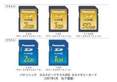 上段がClass 6対応のSDメモリーカード。下段がClass 4対応のSDメモリーカード
