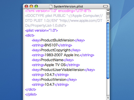 OSはApple TV OS 10.4.7？