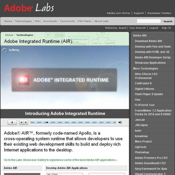 Adobe Labsの画面