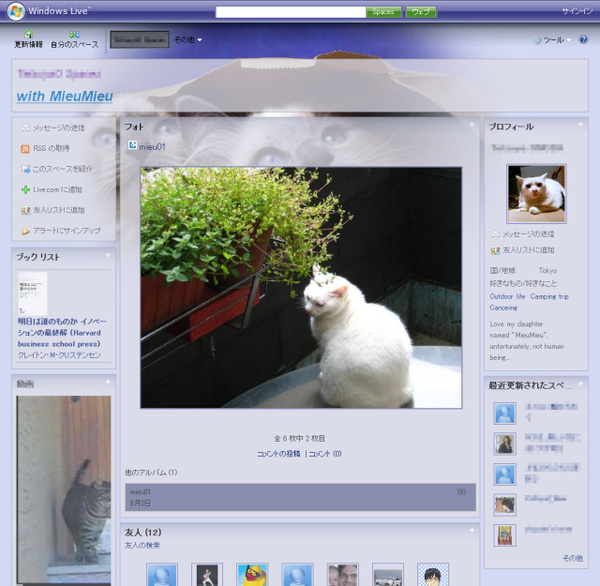“Windows Live Photo Gallery”を使ってLive Spacesに投稿した画像を表示するデモ