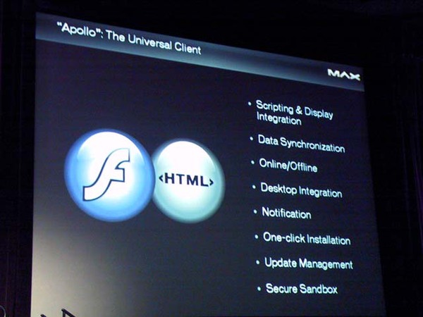 Macromedia MAX 2005で公開されたApolloのコンセプト