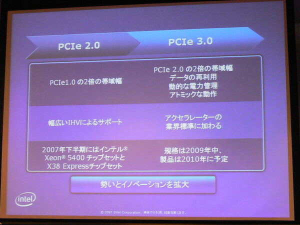 PCI Expressをさらに高速化する「PCIe 2.0」と「PCIe 3.0」の主な利点