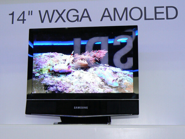 サムスンでは14インチサイズのテレビ型を展示